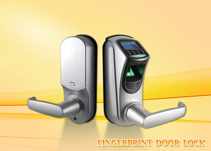 Fingerprint scanner door lock with handle / mechanical keys for hotel office house used